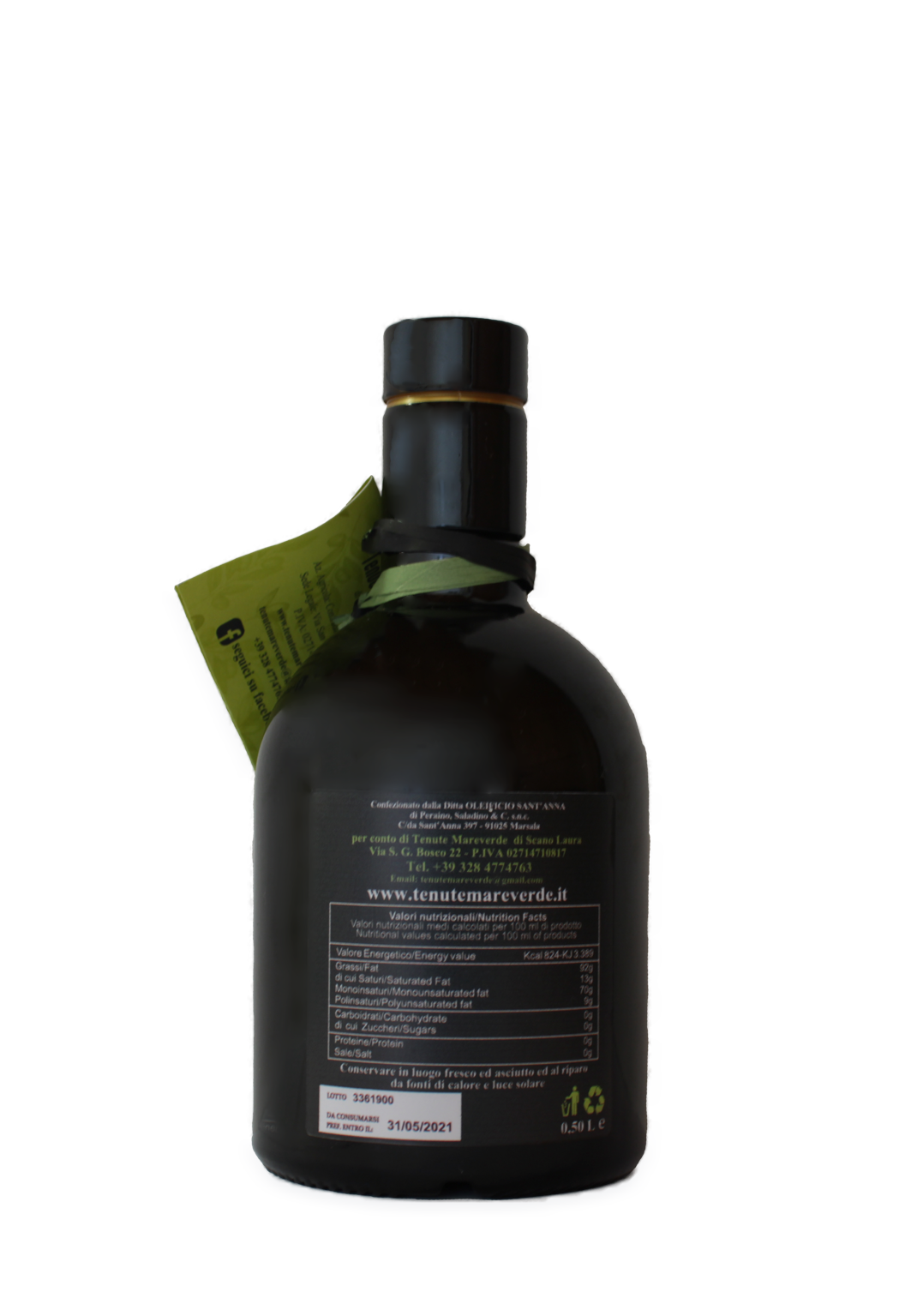 Olio Extravergine d'oliva trapani sicilia l. 0.50